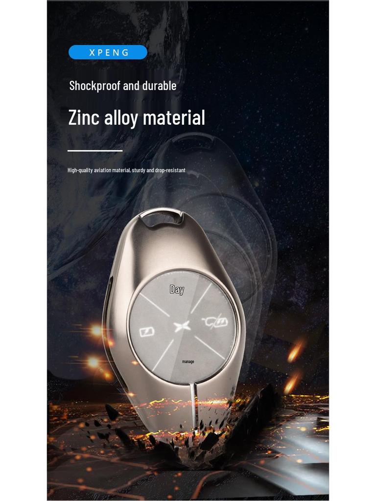 2022 Xpeng P7 Key Case: Full Coverage Metal Protective Shell for Personalized Modification