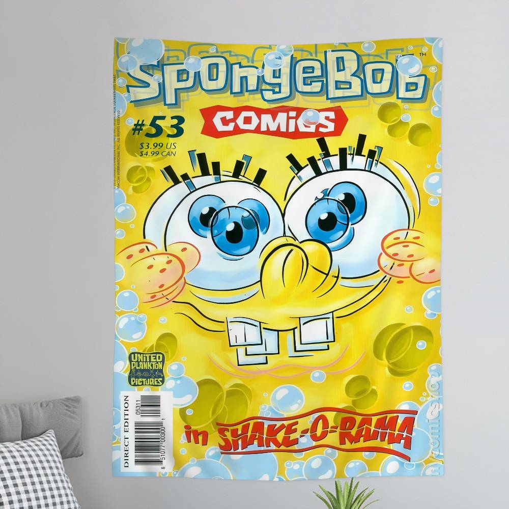 

Cartoon SSpongebobs Cartoon Tapestry Art Science Fiction Room Home Decor Art Home Decor 74x94cm(29x37in)