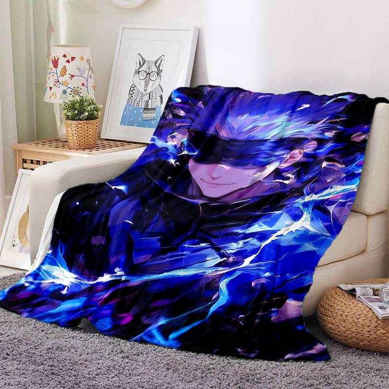 3D Cartoon Jujutsu Kaisen Anime Itadori Yuj Blanket,Soft Throw Blanket for Home Bedroom Bed Sofa Travel Picnic Office Cover Kids