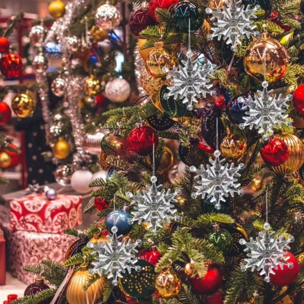 6pcs/set Simulation Christmas Icicle Pendant Transparent Xmas Tree Hanging Ornaments Christmas