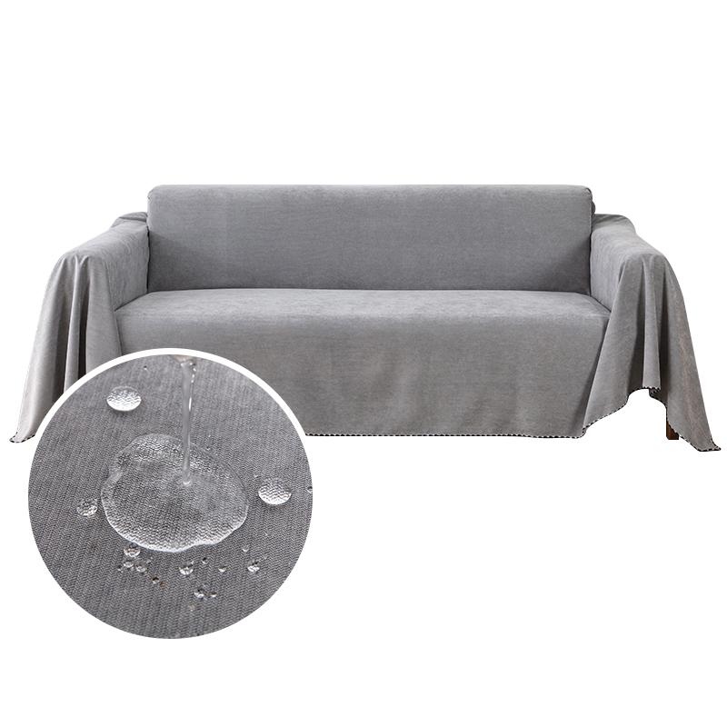 Waterproof Sofa Blanket Multipurpose Solid Color Furniture Cover Durable Fabric Dust-proof Anti-scratch Home Living Room Decor