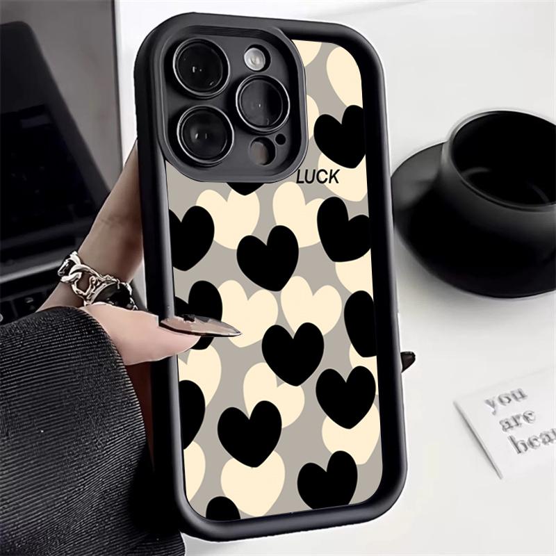 Süße Liebesherz Handyhülle Für iPhone 16 Pro Max 15 Pro 11 12 13 14 16E XS X XR 7 8 Plus SE 2020 Stoßfeste Silikon Weiche Hülle