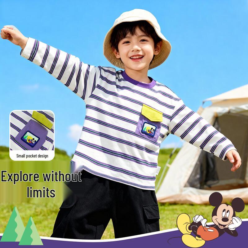 Disney Boys' Patchwork Pocket Long Sleeve T-Shirt