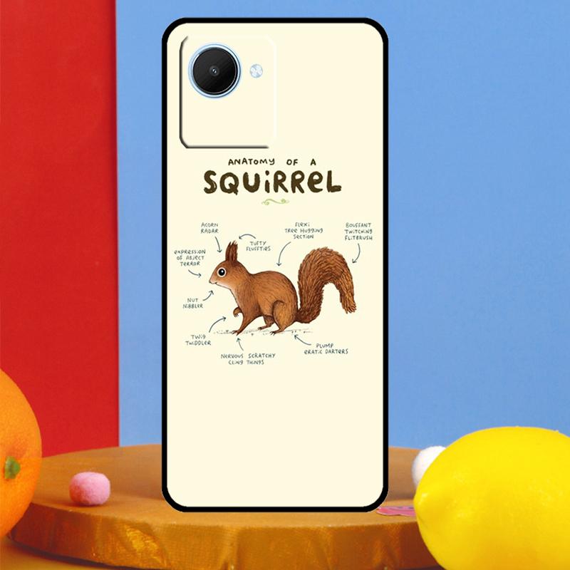 Squirrel Cute Animals For Realme C75 C71 C55 C53 C67 C61 C33 C63 C51 10 11 12 13 14 15 Pro Plus C65 GT7 Pro Case