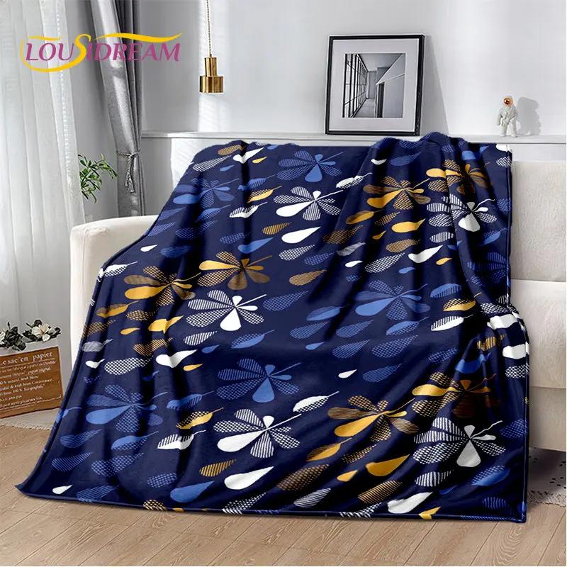 Plantain Leaf Tropical Plant Leaf Soft Plush Blanket,Flannel Blanket Throw Blanket for Living Room Bedroom Bed Sofa Picnic Cover
