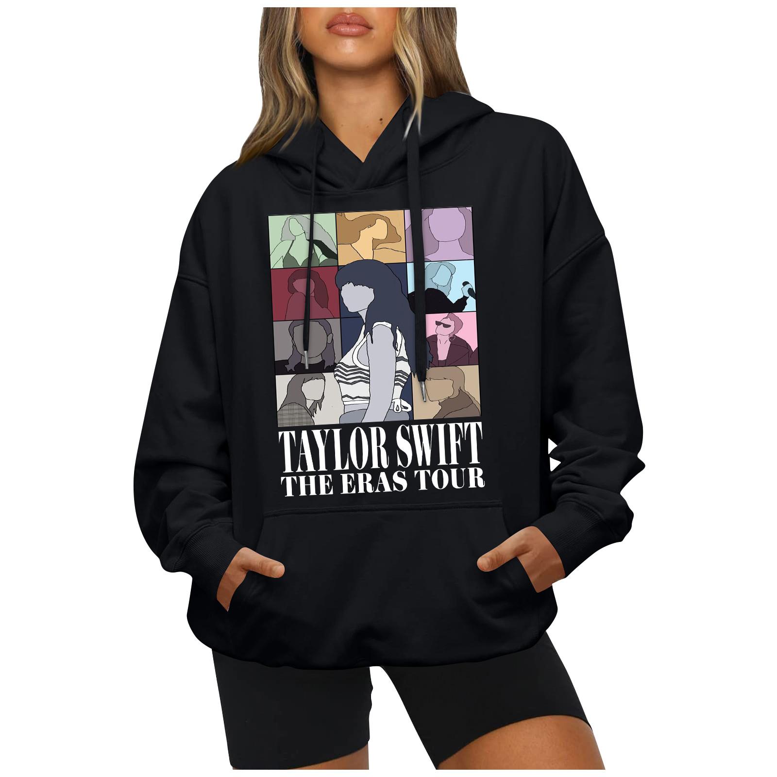 

Women s Fashion Loose Casual Daily Long Sleeve Loose Crewneck Sweatshirts Daily Long Sleeve Top Pullover Sweatshirts M чёрный