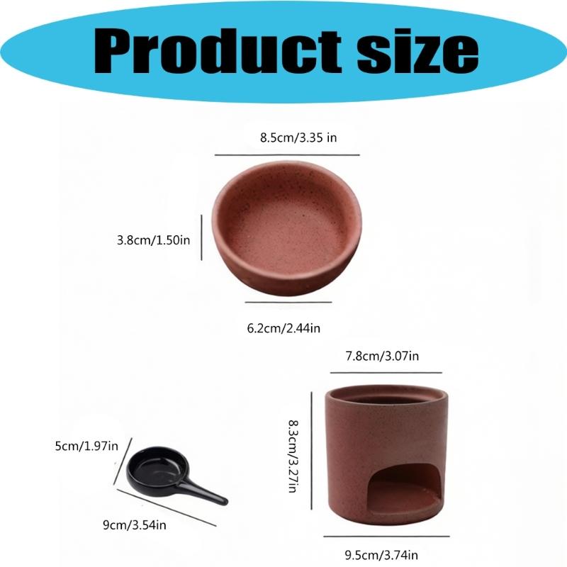 Ceramic Aromas Diffuser for Essential Oil and Wax Melts with Tealight Holder Spoon Home Office Decoration Tea Warmer