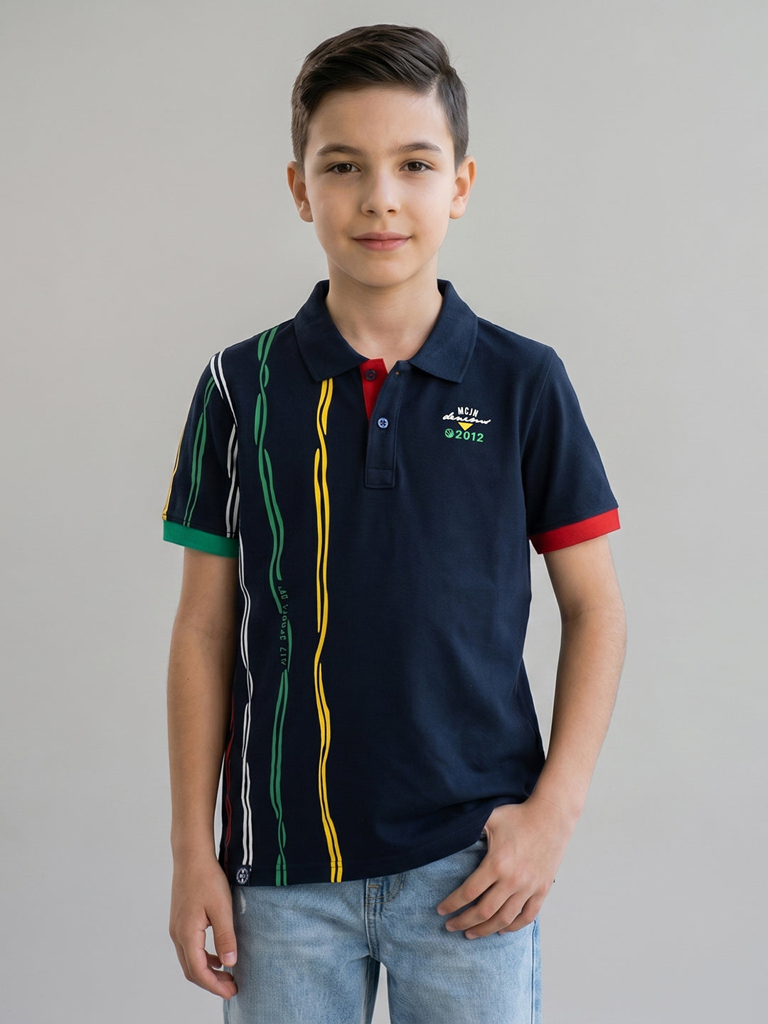 Monte Carlo Boy Regular Fit Navy Blue Tshirt 4-5 Years