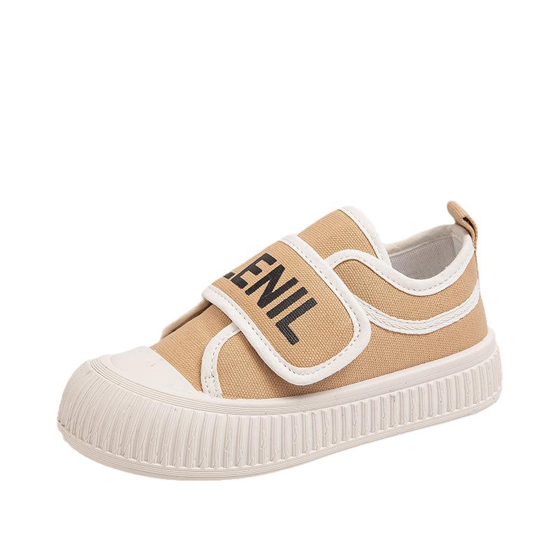 

Детские весенне-осенние новые парусиновые туфли для девочек, универсальные, милые, с круглым носком, туфли на платформе, спортивная обувь на липучках, трендовые для мальчиков 26 yards inner length 16.5CM