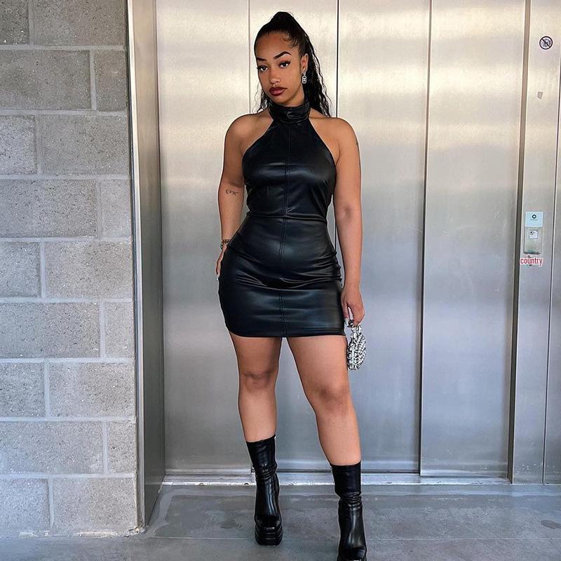 Evropský a americký styl šatů bez rukávů se stojáčkem 2024