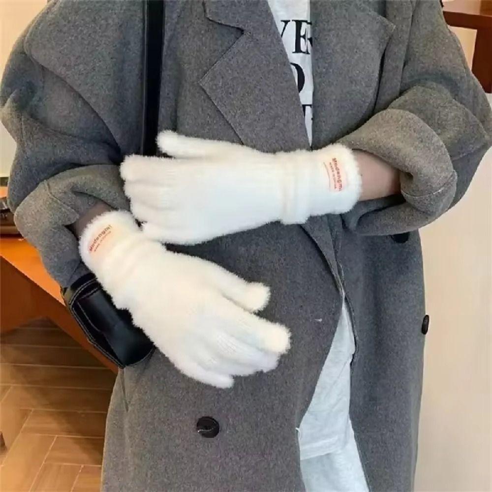 Soft Thick Winter Plush Gloves Mink Fleece Touch Screen Gloves Velvet Mittens Winter Accessories