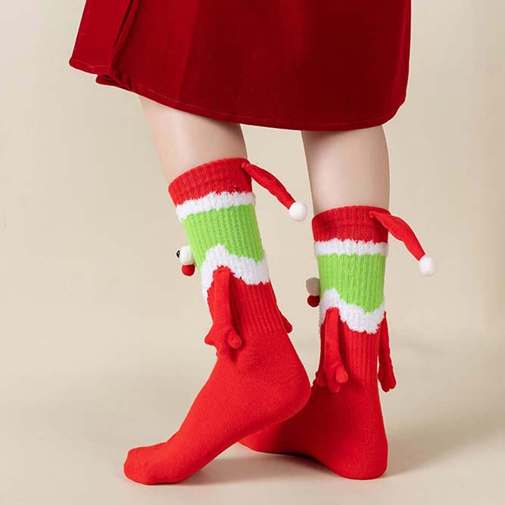 New Year Gifts Long Tube Hose Socks Breathable Cartoon Xmas Socks  Streetwear