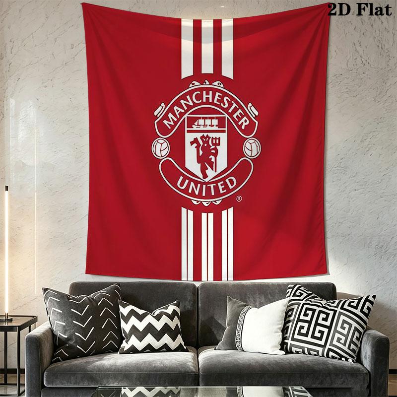 Man Utd C Wall Hanging Printed Fabric Blanket Decorative Tapestries for Bedroom Living Room Home Decor