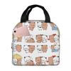 Bubu Dudu Bear And Panda Insulated Lunch Bag for Kids School Cooler Thermal Food Box Tote Portable Lunch Boxes Container