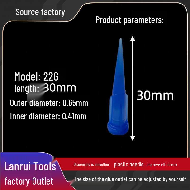 Plastic Needle Tip Glue Dispensing Nozzle - Snap-on Rotating Conical Design