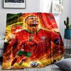 1PC Cristiano Ronaldo Patterned Flannel Blanket Suitable For All Seasons for Home Decor Warmth and Comfort Gifts Holiday Present