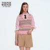 Teenie Weenie Women's Retro Fair Isle Stripe Knit Sweater Vest