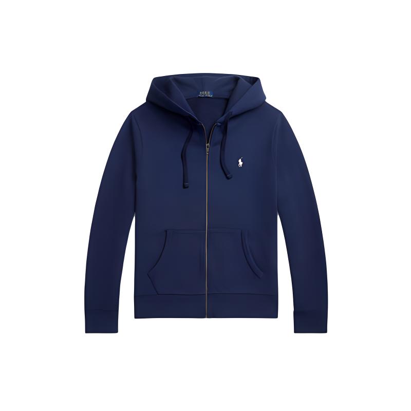 Polo Ralph Lauren Solid Full-Zip Cotton Hoodie Men hoodies Dark-Blue MNPOKNI16823641-410