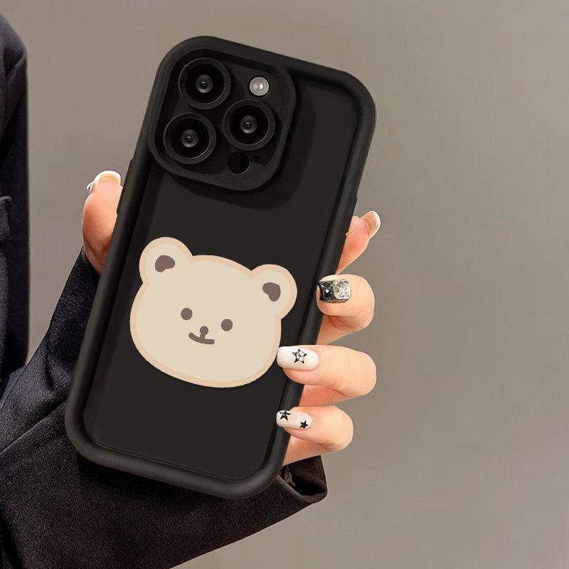 No collision bear is suitable for iPhone17promax Apple 14por mobile phone case 12/13 fine hole 15 anti-drop xs.
