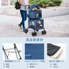 Giantex Separate Foldable Pet Cart Load Capacity Upper 15KG Lower 15KG Multiple Dogs Cats Dog Carrier Dog Buggy with Brake Mat Canopy Side Pockets