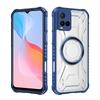 KEYSION Transparent Magnetic Case for VIVO Y21 Y21S Y21T Y33S Y33T Silicone+PC Heavy Duty Shockproof Phone Cover for VIVO T1X