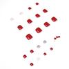 Red Rhinestone Press-On Toenail Art Stickers