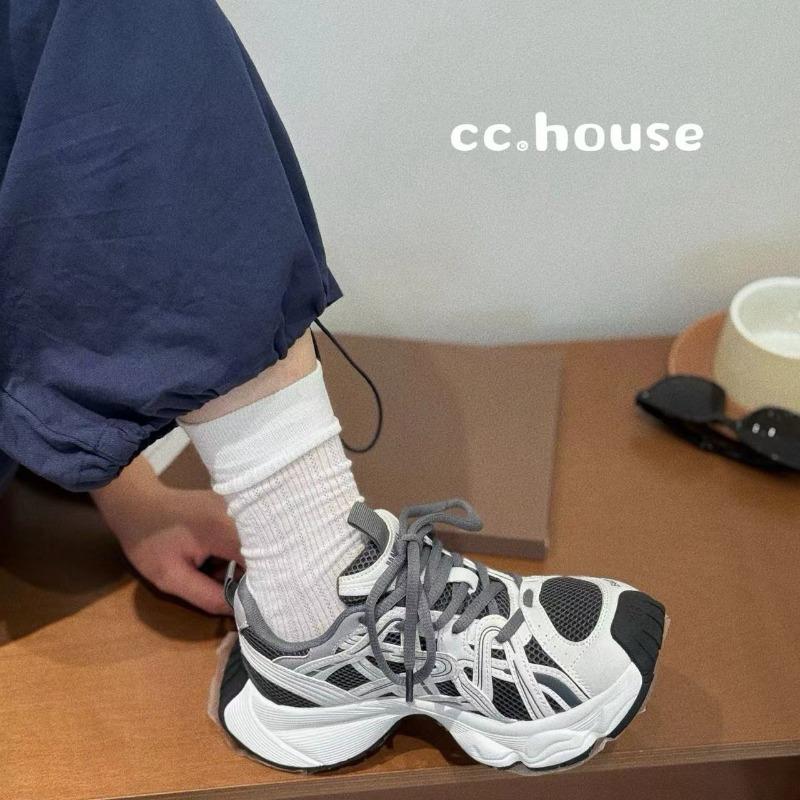 Early autumn new fashion platform dad shoes versatile casual sports shoes women's shoes lace up breathable