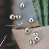 10-30pcs 2-5mm 100% Real 925 Sterling Silver Round Beads Spacer Beads Accessories for Bracelet Necklace Jewelry Making Findings