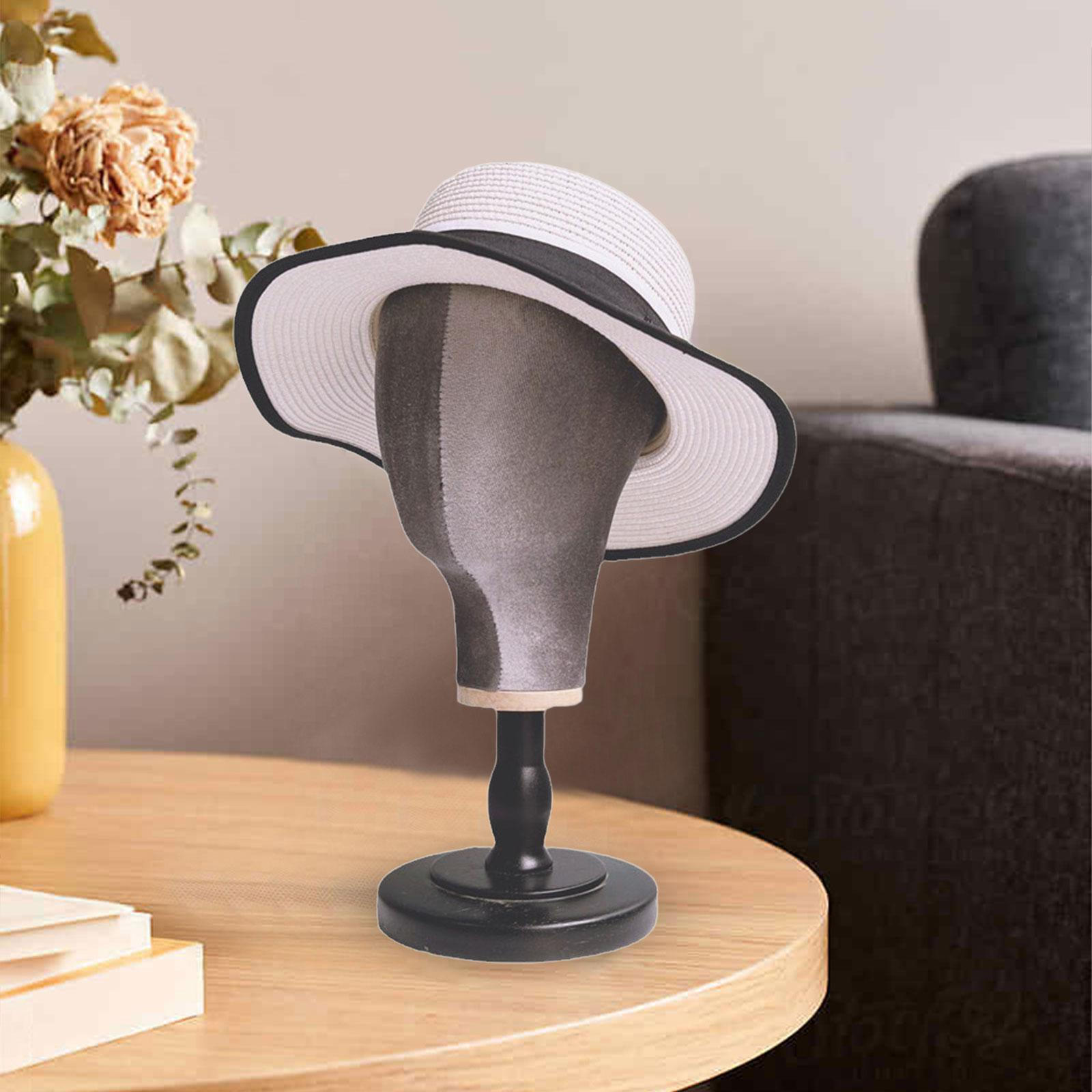 

Стойка для хранения манекенов для шляп с деревянной основой для ювелирных изделий из наушников