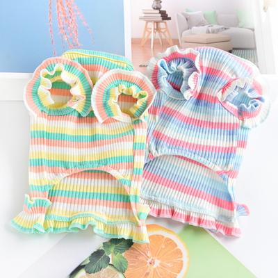 Haustierkleidung Hund Katze Kleidung Kleiner Hund Pomeranian Teddy Weste Rock Frühling Sommer