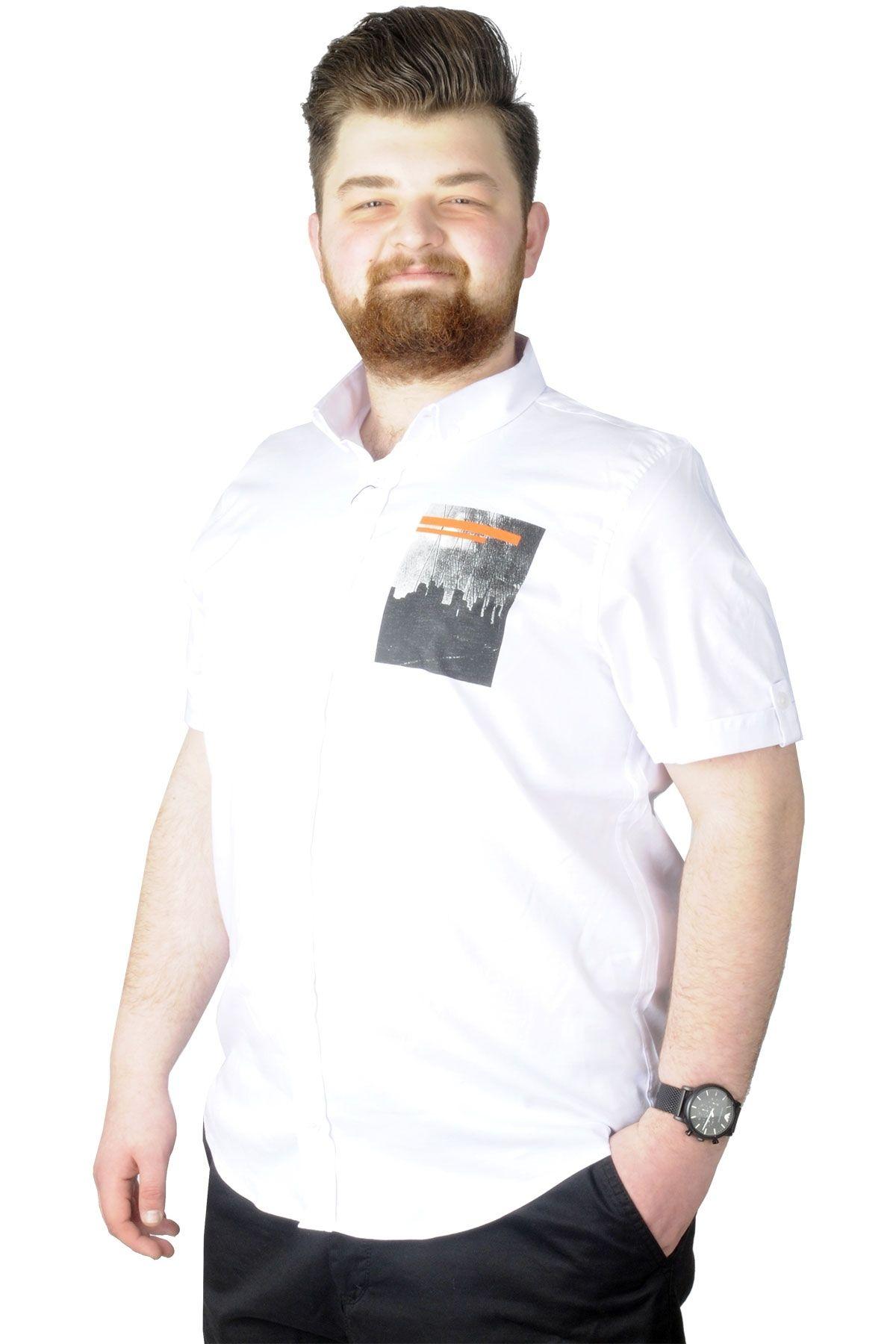 

Men s Plus Size Plus Size Shirt Mode Xl Plus Size Shirt Printed City White 2XL