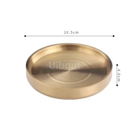 Gold Japanese 304 stainless steel sashimi salmon ice keep cold plate tray seafood plate sushi cooking tableware japanese kitchen