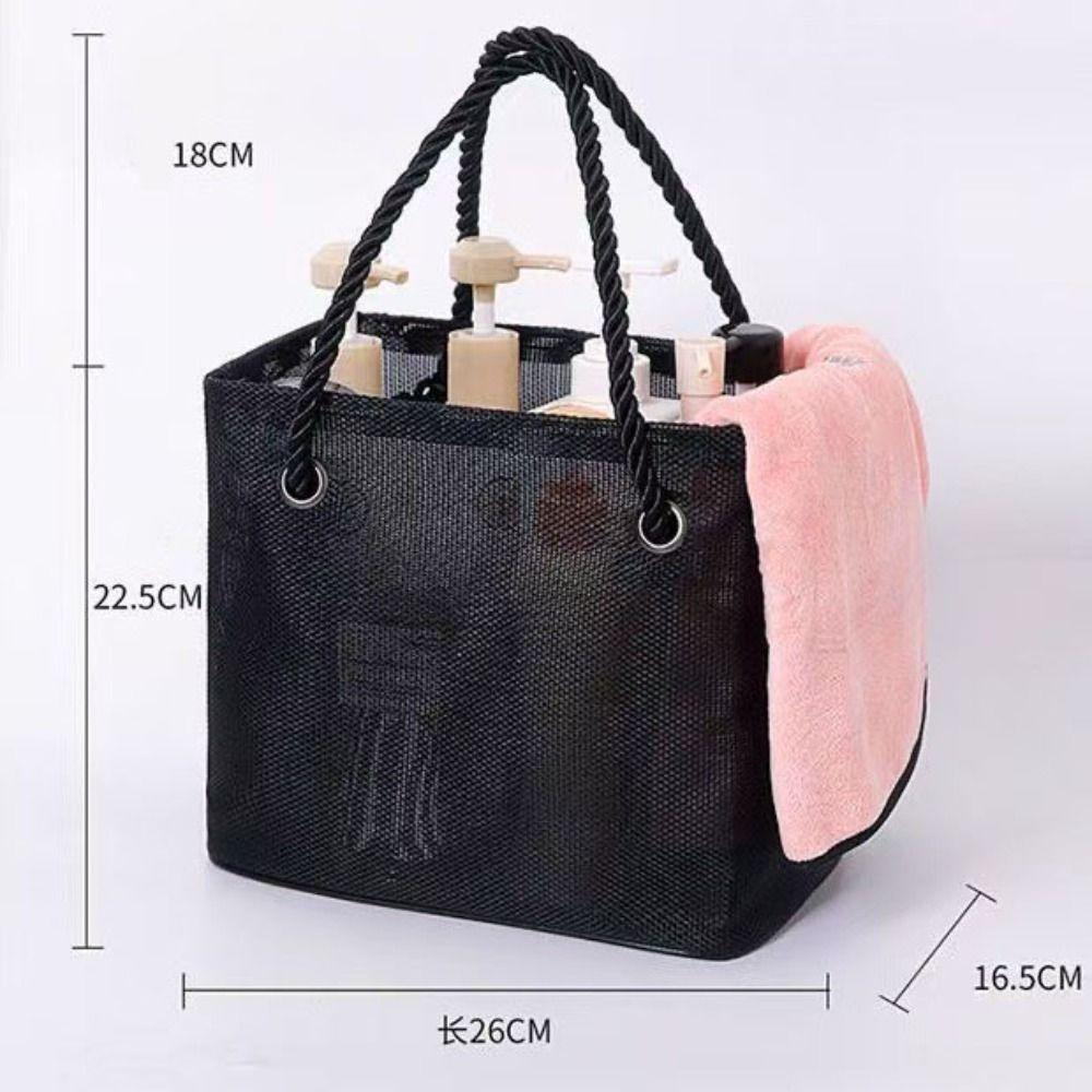 Portable Toiletry Bag Makeup Case Mesh Toiletry Bags Gifts Women's Travel Storage Basket