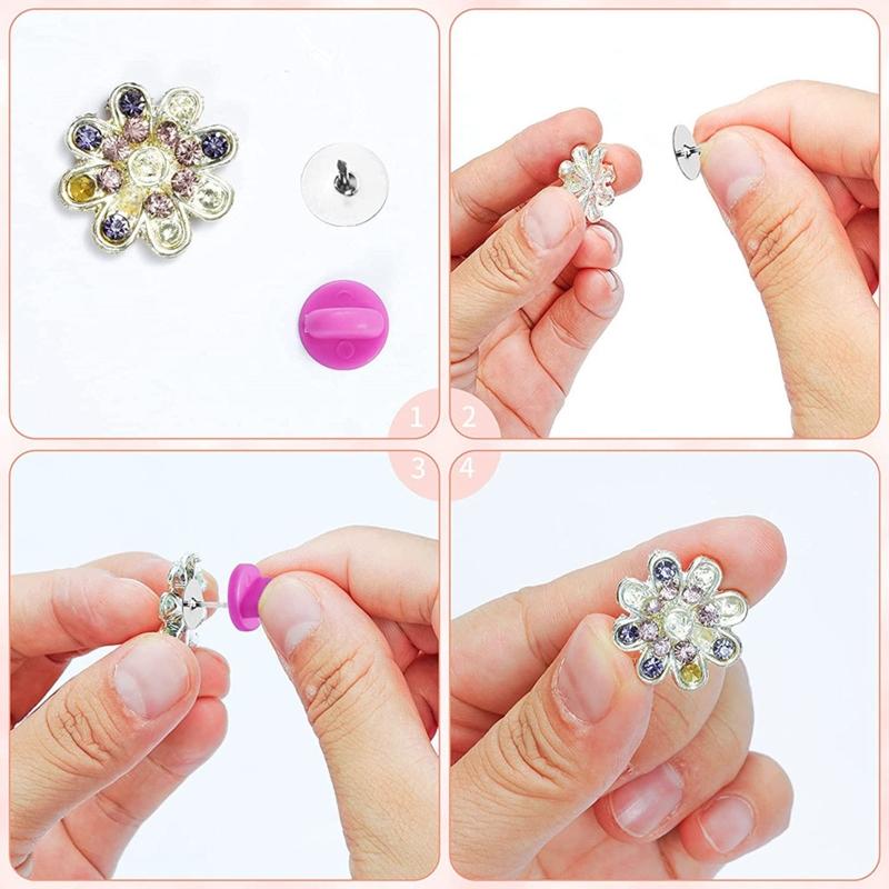 100Pairs for Butterfly Clutch Tie Tacks Pin Backs for Lapel Pins Tie Tacks Blank Pins with Clutch Back Unique Decor for