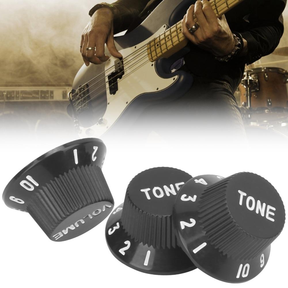3PCS 2T1V Guitar Control Knobs Black Color Speed Control Knobs Electric Guitar