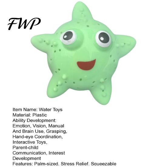 Soft Water Toys For Kids Starfish Squirter for TPR Bath Pool Toy Cute Marine Animal Reusable Shape Squeeze to Spray Fun Summer Beach Shower