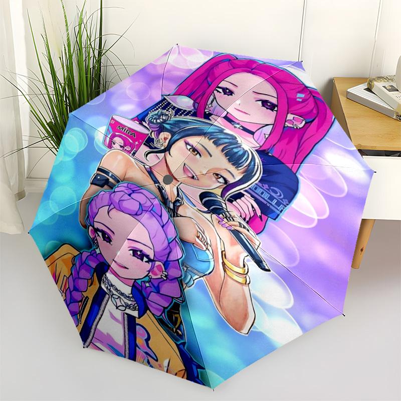 1pz Ombrello da Viaggio Compatto Kpop Idol, Apertura/Chiusura Automatica, Struttura Resistente a 8 Stecche per Uomo e Donna S1222049