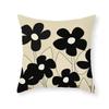 Black Creative Flower Bowtie Digital Printing Short Plush Pillow Covers For Car Sofa Office Cushion Cover Home Goods 60X60Cm