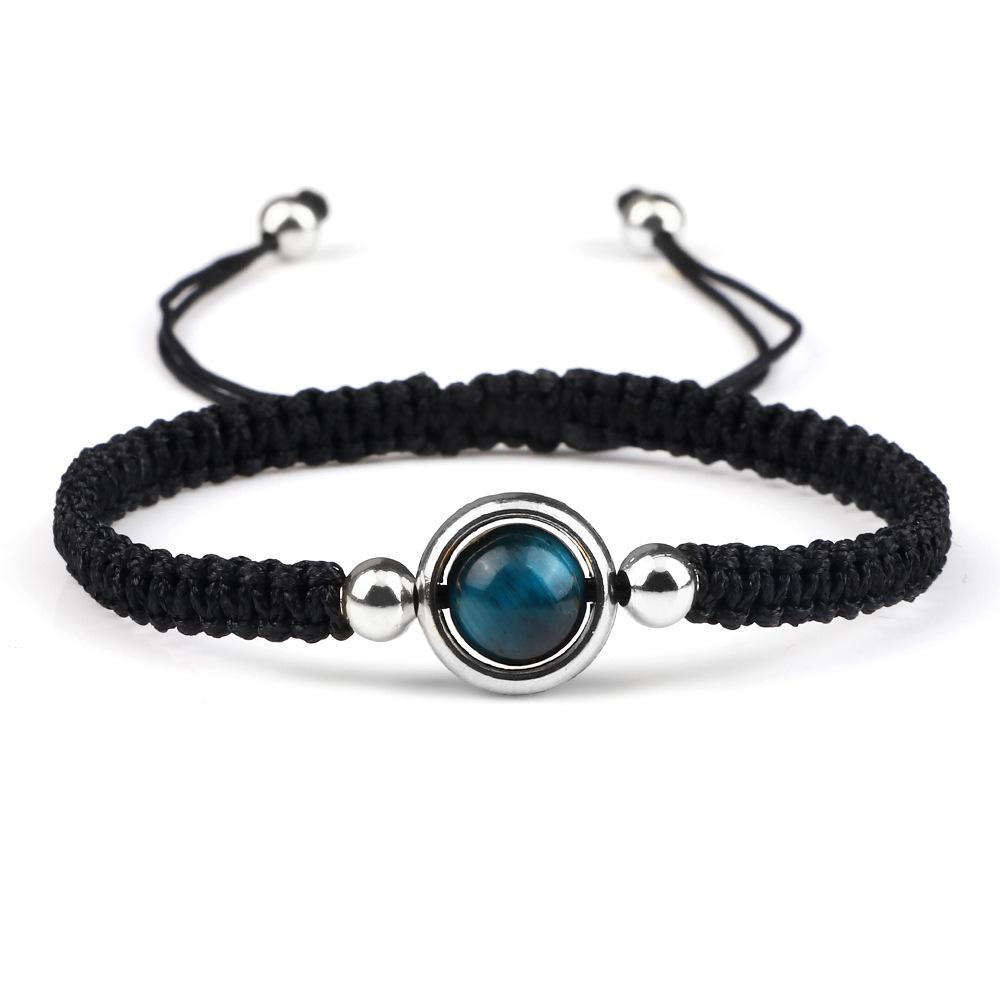 Handmade European-American Year of the Tiger Blue Sapphire Red String Bracelet - Stylish Couple's Gift
