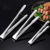 Long Handle Ice Tong Clamp Heat-Resistant Stainless Steel Tongs Non-Slip Serrated Seafood Serving Grip -Free Kitchen Utensils for Barbecue Snack Heavy