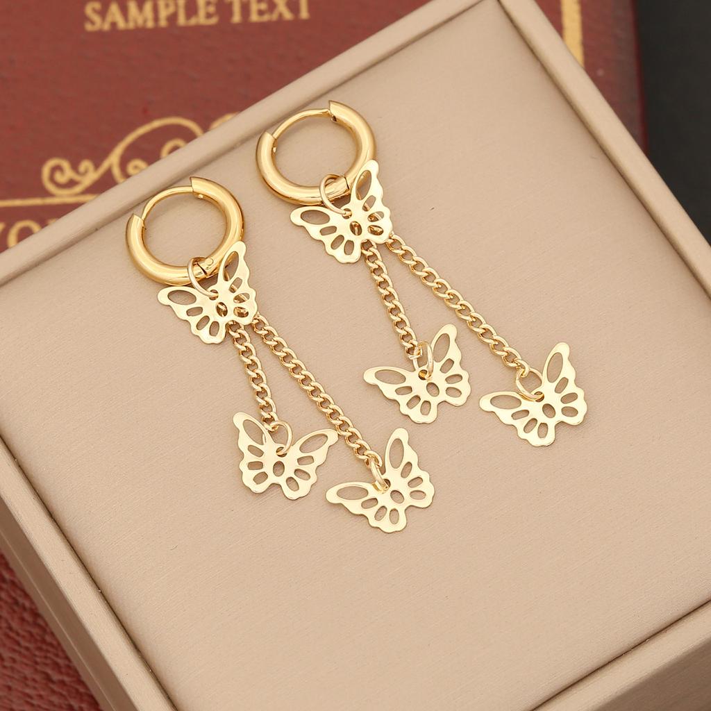 Fashionable Accessories, Long Tassel Earrings, Personalized Cross Earrings, Temperament, Butterfly Earrings, Jewelry Gifts