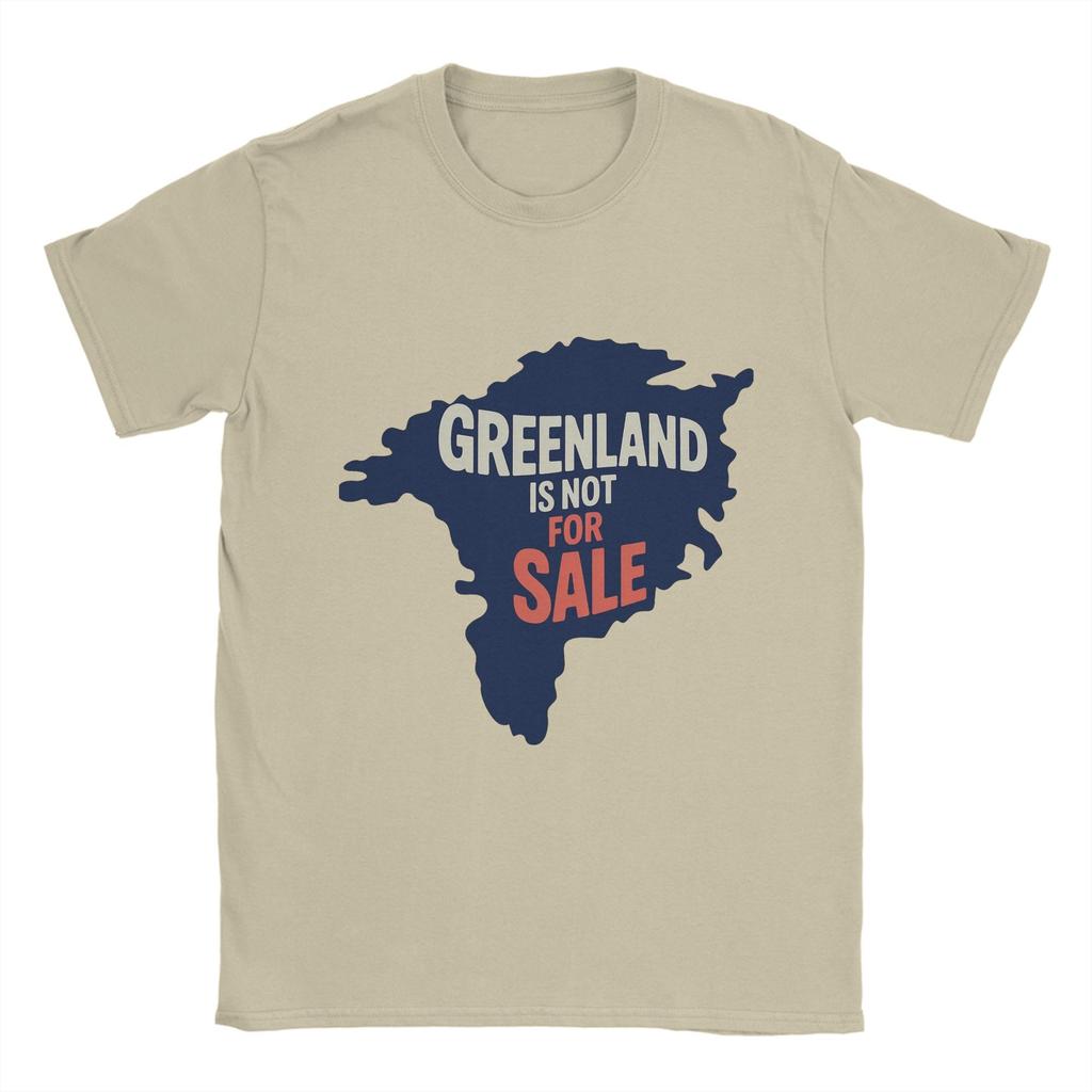 Greenland is Not For Sale  T Shirt Men's  100% Cotton Casual T-Shirts O Neck  Tees Short Sleeve Clothes Summer