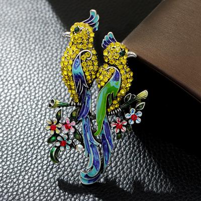 Cartoon Animal Brooch Buckle English Sentence Personality Letter Shape Paint Badge
