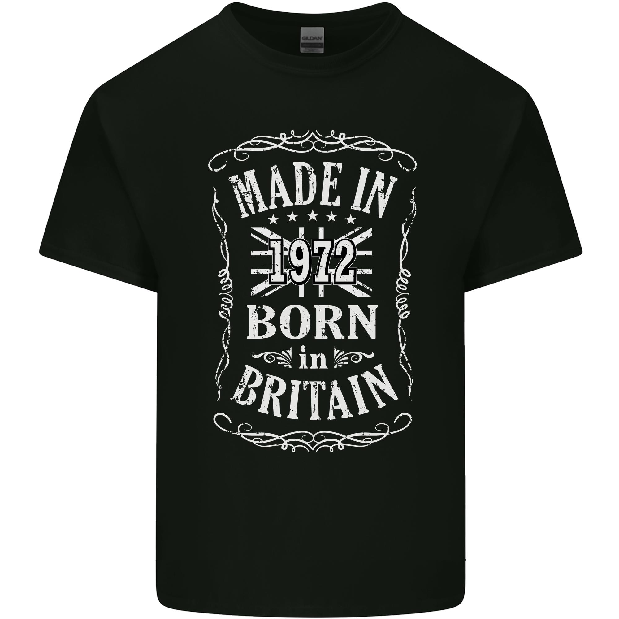 Born In Britain 54th Birthday Made 1972 Unisexs Light Cotton TShirt S