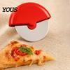 Non Slip Kitchen Dough Scraper Stainless Steel Pizza Cutter Wheel, Pastry Slicer Tool for Crusts Easy Grip Baking Pie Pastries Pancake, Ergonomic