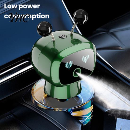 Car Fragrance Diffuser Smart Air Freshener Aromatherapy 3 Modes Adjustable Long-Lasting Robot-Shaped Design Essential Oil Stylish Accessory