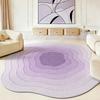 Irregular Shape Bedroom Decor Purple Carpet Fluffy Soft Study Floor Mat Thick Plush Rug Leopard Pattern Carpets for Living Room