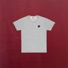 COMME DES GARCONS PLAY CDG PLAY ČERNÉ EMBLEMÁTICKÉ ZÁKLADNÍ ŠEDÉ TRIČKO VELIKOST XL Unisex Tričko