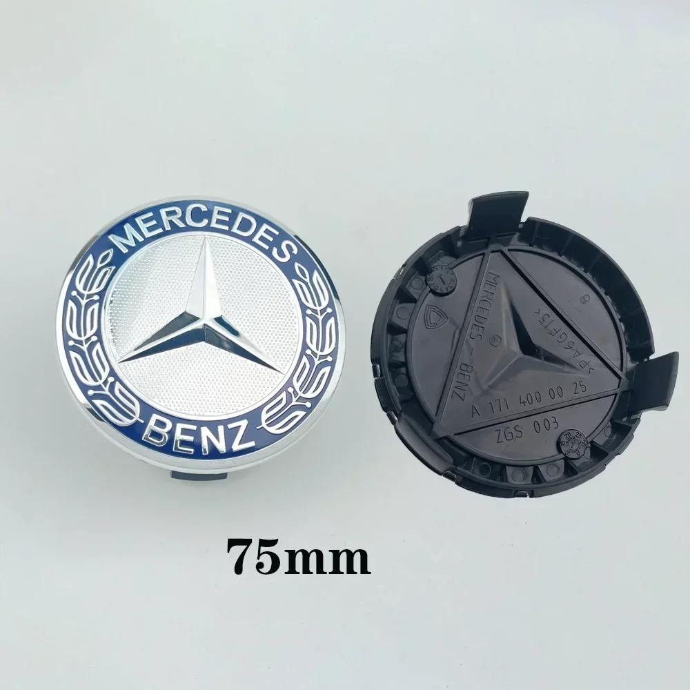 For Mercedes Benz 4pcs 75mm Car Wheel Center Hub Caps Cover Auto Accessories For Mercedes Benz Amg C180 C200 C260 W108 W124 W126