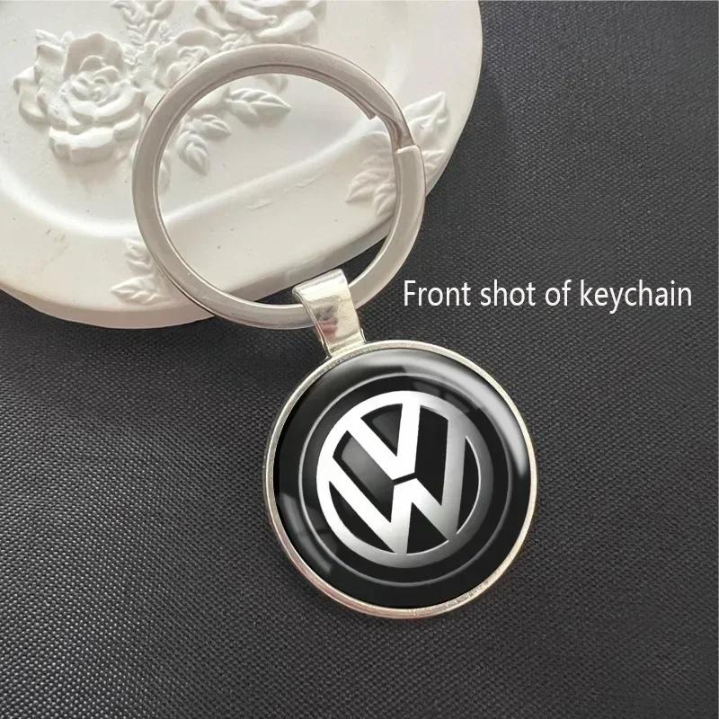 

2025 Hot Car Logo Keyrings Man Woman Key Chain Rings Pendant for Volkswagen Passat Tiguan Golf Bora Sharan Sagitar Lavida CC Cad чёрный